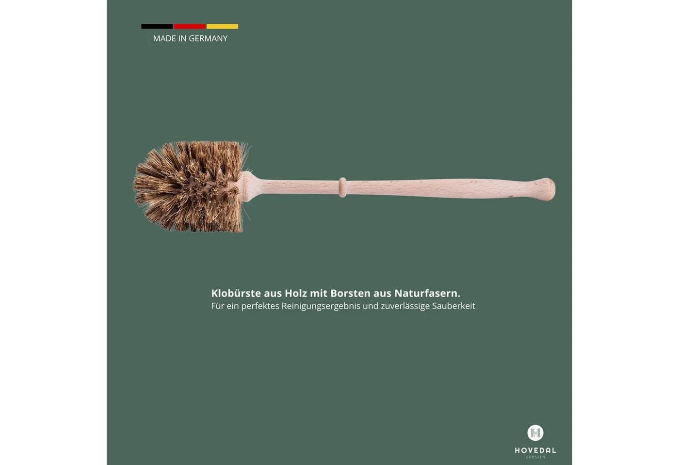 Hovedal WC-Reinigungsbürste 2-tlg. Holzgriff Naturfasern - Bild 3