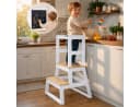 Baby Vivo Lernturm aus Holz mit Tafel Weiß Bild 3