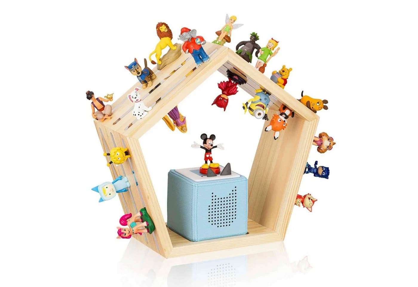 Baby Vivo Toniebox Regal Fünfeck Magnetische Aufbewahrung Holz