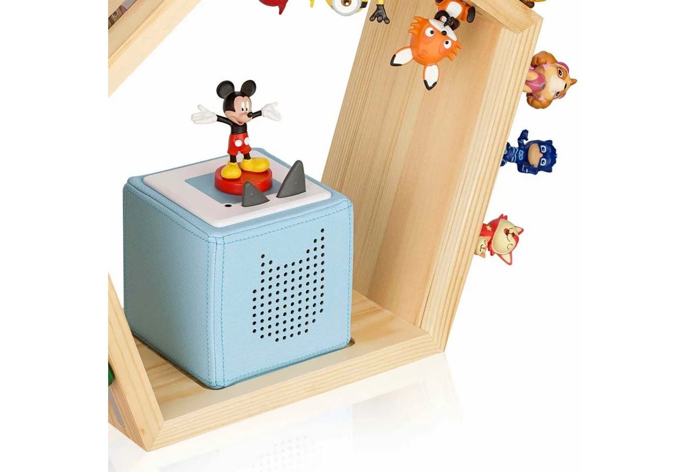 Baby Vivo Toniebox Regal Fünfeck Magnetische Aufbewahrung Holz - Bild 5