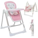 Baby Vivo 3in1 Kinderhochstuhl Lulu Rosa höhenverstellbar mit Sicherheitsgurt Bild 1