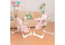 Baby Vivo 3in1 Kinderhochstuhl Lulu Rosa höhenverstellbar mit Sicherheitsgurt Bild 2