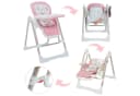 Baby Vivo 3in1 Kinderhochstuhl Lulu Rosa höhenverstellbar mit Sicherheitsgurt Bild 5