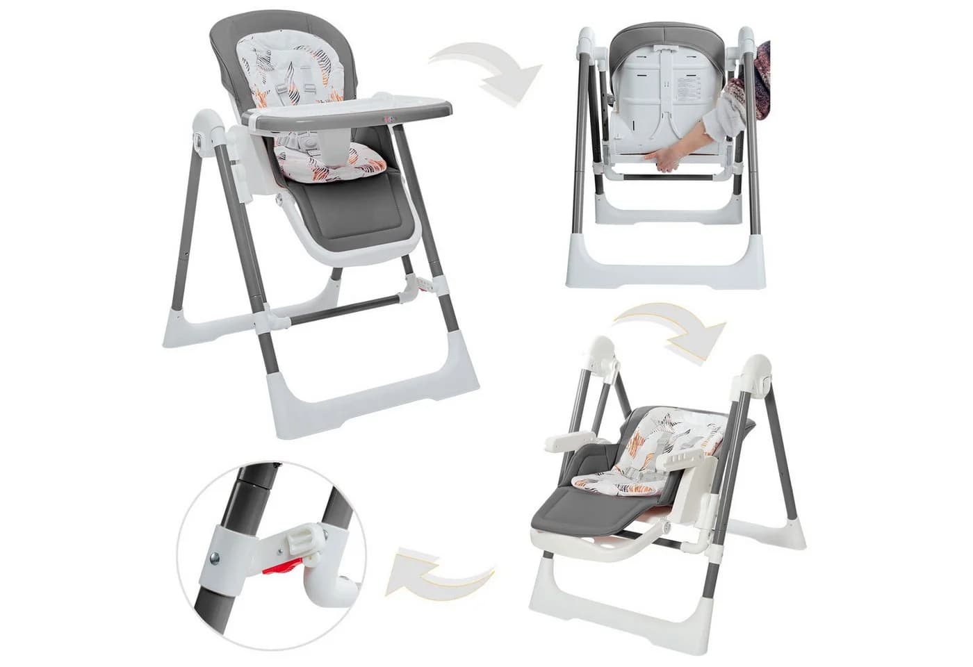 Baby Vivo 3in1 Kinderhochstuhl Grau - Bild 5