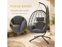 Makika Hängesessel mit Gestell höhenverstellbar Polyrattan Grau Bild 2
