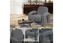 Makika Loungesessel Lia Grau Bouclé Armlehnstuhl Modern Bild 2