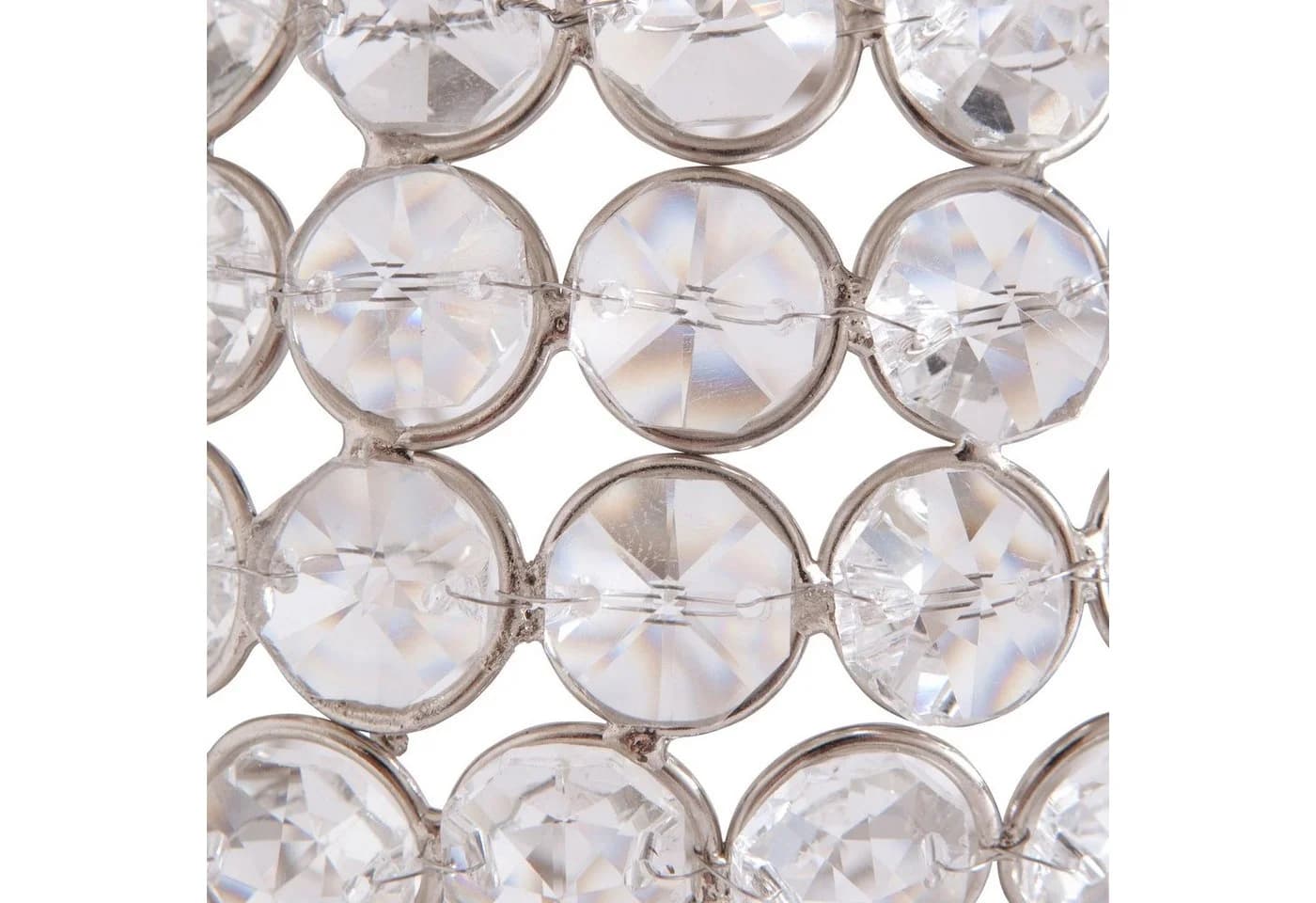 HOME AFFAIRE Teelichthalter Kristall Set 2-tlg. Silber Aluminium Glas