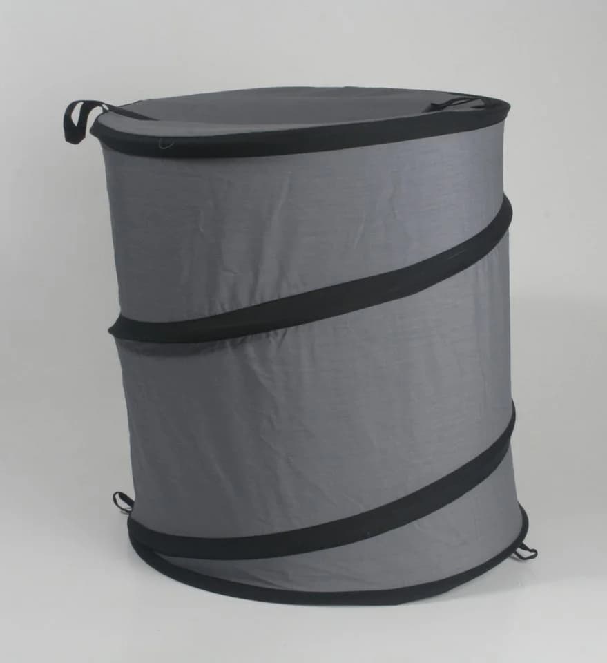 ARTRA Jumping Jack Wäschesammler grau/schwarz mit Federmechanismus