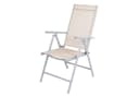 Mojawo Armlehnstuhl Garten Klappstuhl Silbergrau/Beige Bild 2