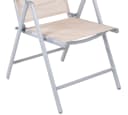 Mojawo Armlehnstuhl Garten Klappstuhl Silbergrau/Beige Bild 3