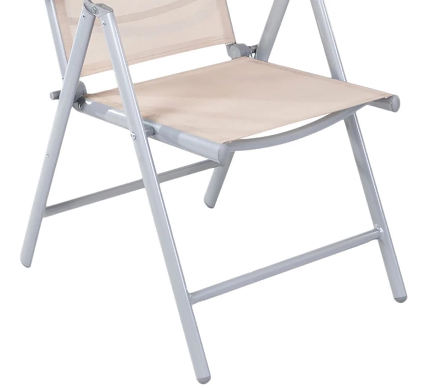 Mojawo Armlehnstuhl Garten Klappstuhl Silbergrau/Beige - Bild 3