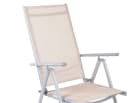 Mojawo Armlehnstuhl Garten Klappstuhl Silbergrau/Beige Bild 4