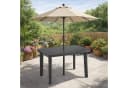 Mojawo Gartentisch Anthrazit Kunststoff mit Schirmloch Bild 3