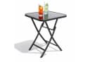 Mojawo Bistrotisch Klapptisch Dunkelgrau Glas Metall Wetterfest Bild 2