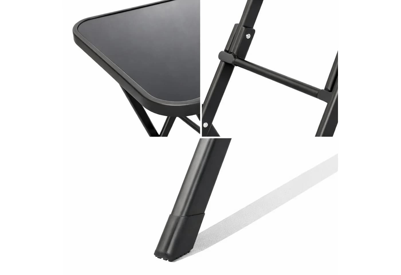 Mojawo Bistrotisch Klapptisch Dunkelgrau Glas Metall Wetterfest - Bild 4