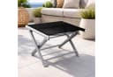 Mojawo Garten-Klapphocker Aluminium Silbergrau/Schwarz Textilen Bild 1