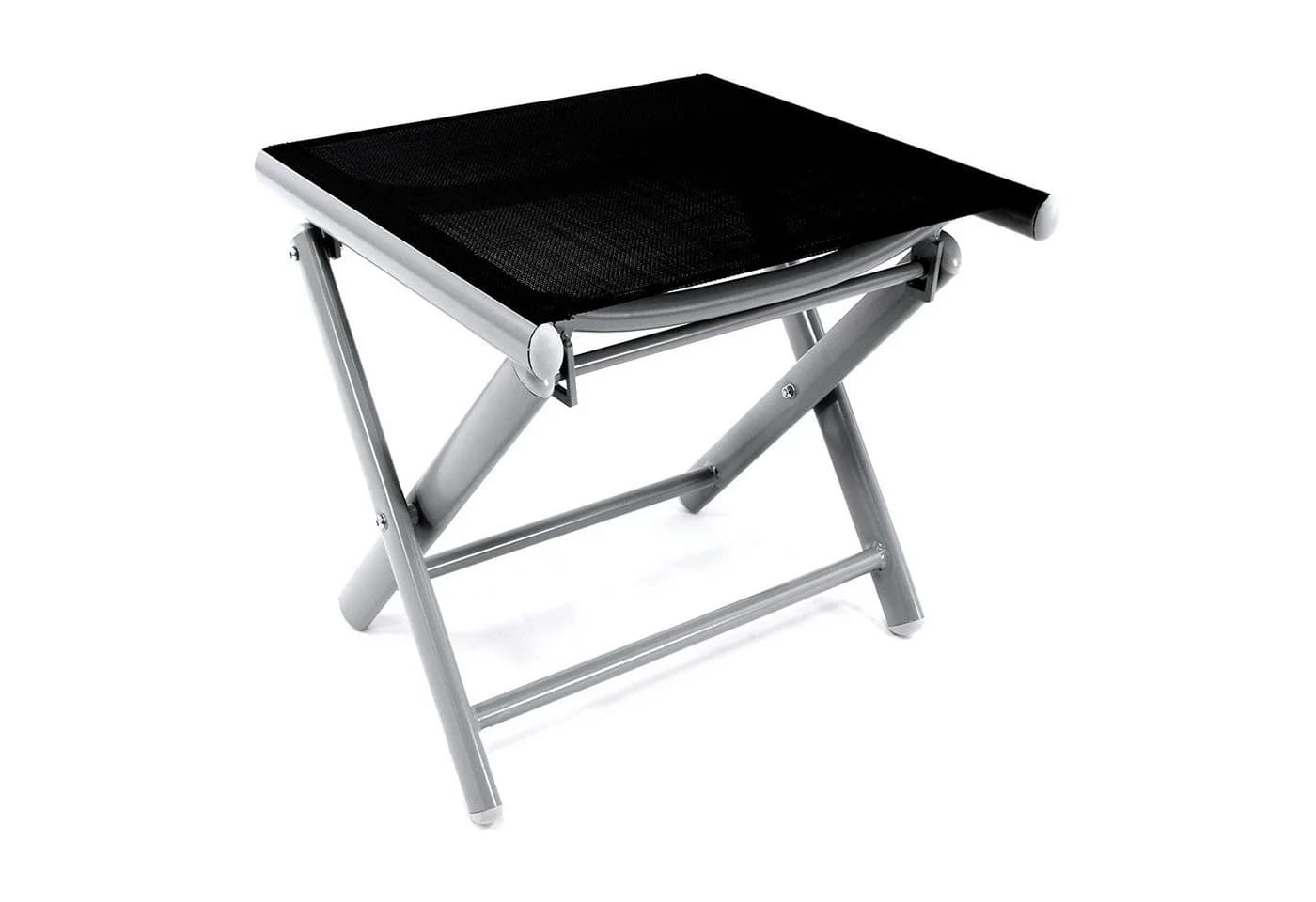 Mojawo Garten-Klapphocker Aluminium Silbergrau/Schwarz Textilen - Bild 2