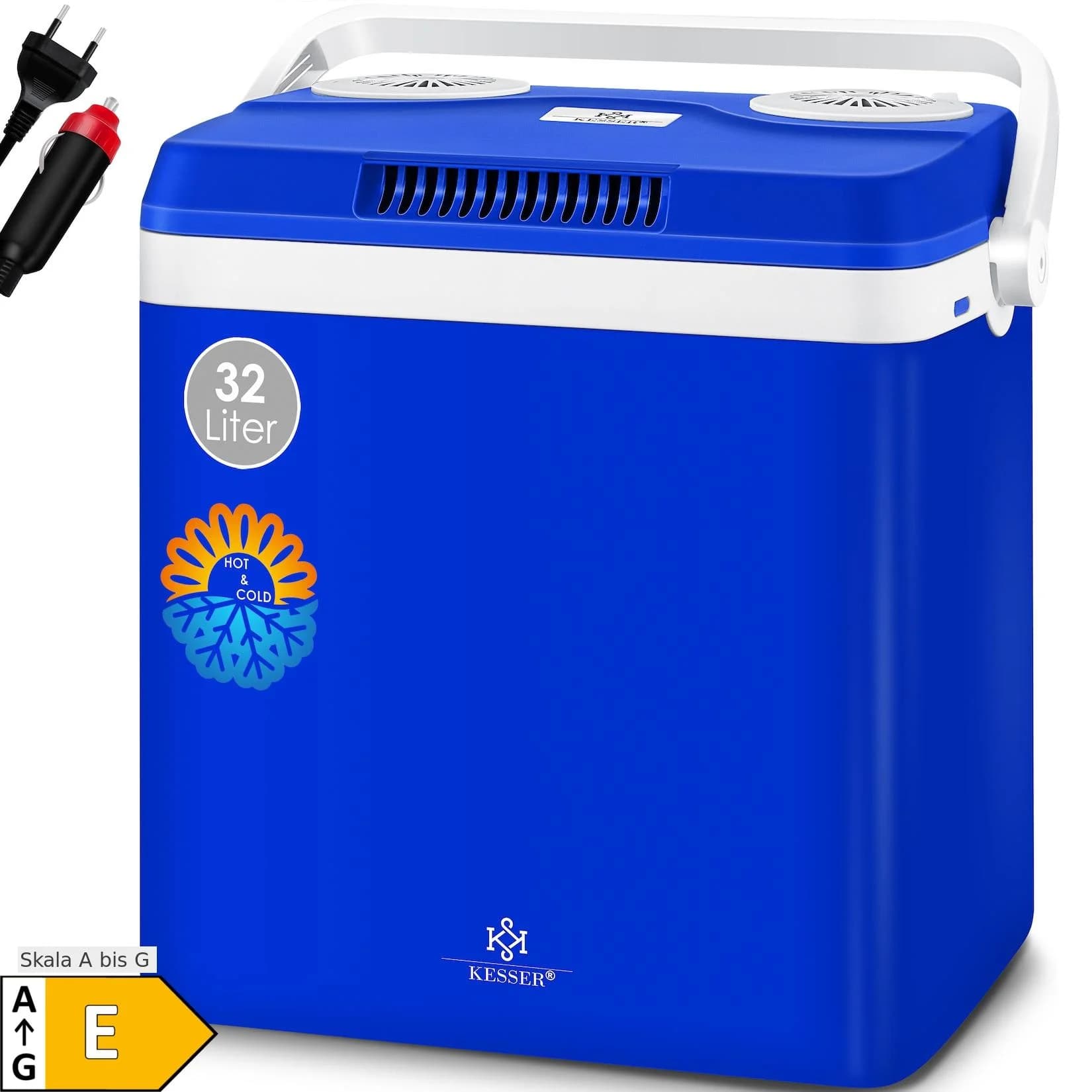 KESSER 32 L Kühlbox 12V 230V Thermoelektrisch Schwarz