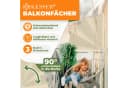 KESSER® Balkonfächer klappbar mit Wandhalterung 140x140cm Sichtschutz Bild 1