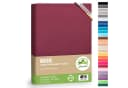 leevitex® Spannbettlaken Jersey 100% Baumwolle Rot Bild 2