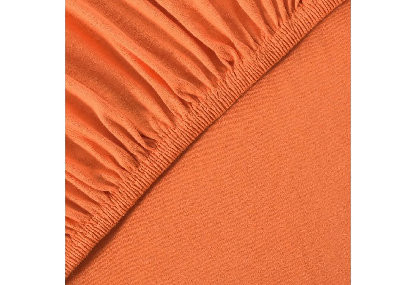 leevitex® Spannbettlaken Jersey 100% Baumwolle Orange