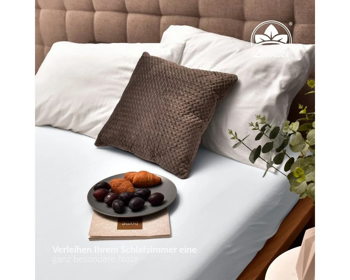 leevitex® Spannbettlaken Premium 170g/m² Weiß Jersey-Baumwolle - Bild 5