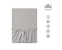 leevitex® Spannbettlaken Premium 170g/m² Grau/Silber Jersey-Baumwolle Bild 1