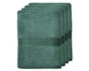 leevitex® Handtuch Frottee 4er Set Dunkelgrün 100% Baumwolle Bild 1