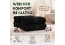 leevitex® Handtuch Frottee 4er Set Schwarz 100% Baumwolle Bild 1
