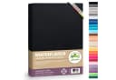 leevitex® Spannbettlaken Thermo-Fleece Schwarz Rundumgummizug Bild 2