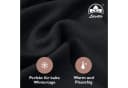 leevitex® Spannbettlaken Thermo-Fleece Schwarz Rundumgummizug Bild 3