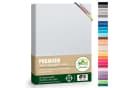 leevitex Spannbettlaken Premium 195 Weiß Jersey Baumwolle Bild 2