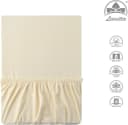 leevitex® Spannbettlaken Premium 195 Weiß Jersey Baumwolle Bild 5