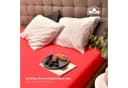 leevitex Spannbettlaken Rot Jersey-Baumwolle Boxspring & Wasserbett Bild 1