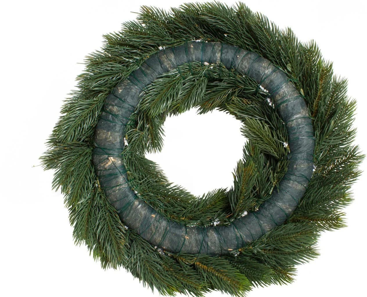 Botanic-Haus Kunstkranz Edel-Adventskranz einseitig Tanne Grün - Bild 3