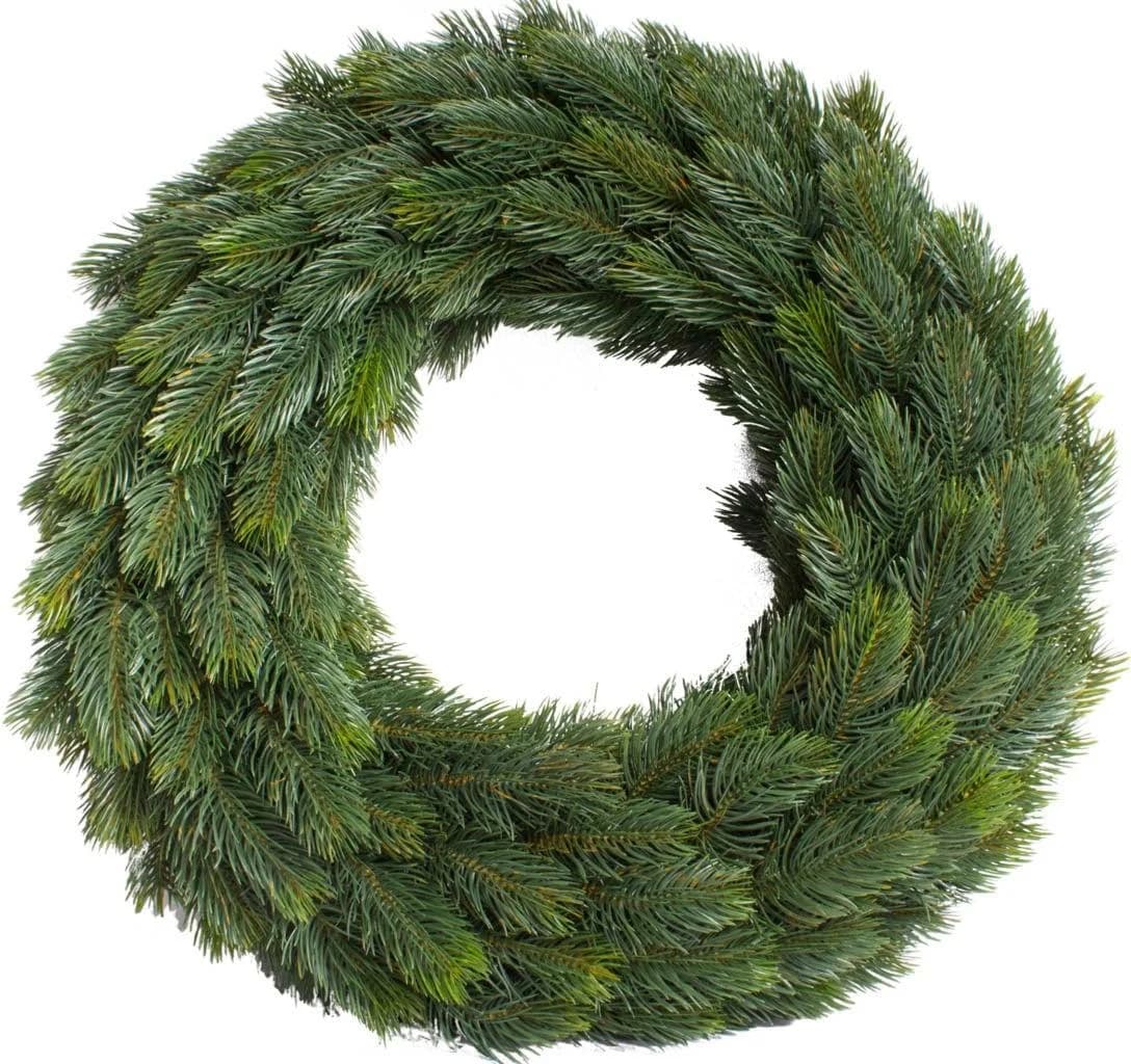 BOTANIC-HAUS Edel-Adventskranz beidseitig Grün Kunstpflanzen