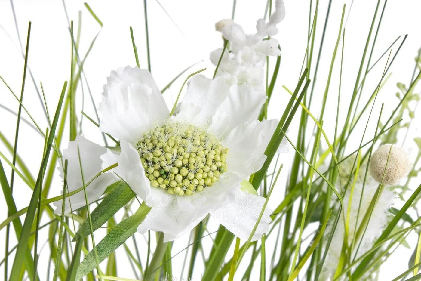 Botanic-Haus Kunstblume Wiesenblumen im Kunststofftopf Bunt/Weiß