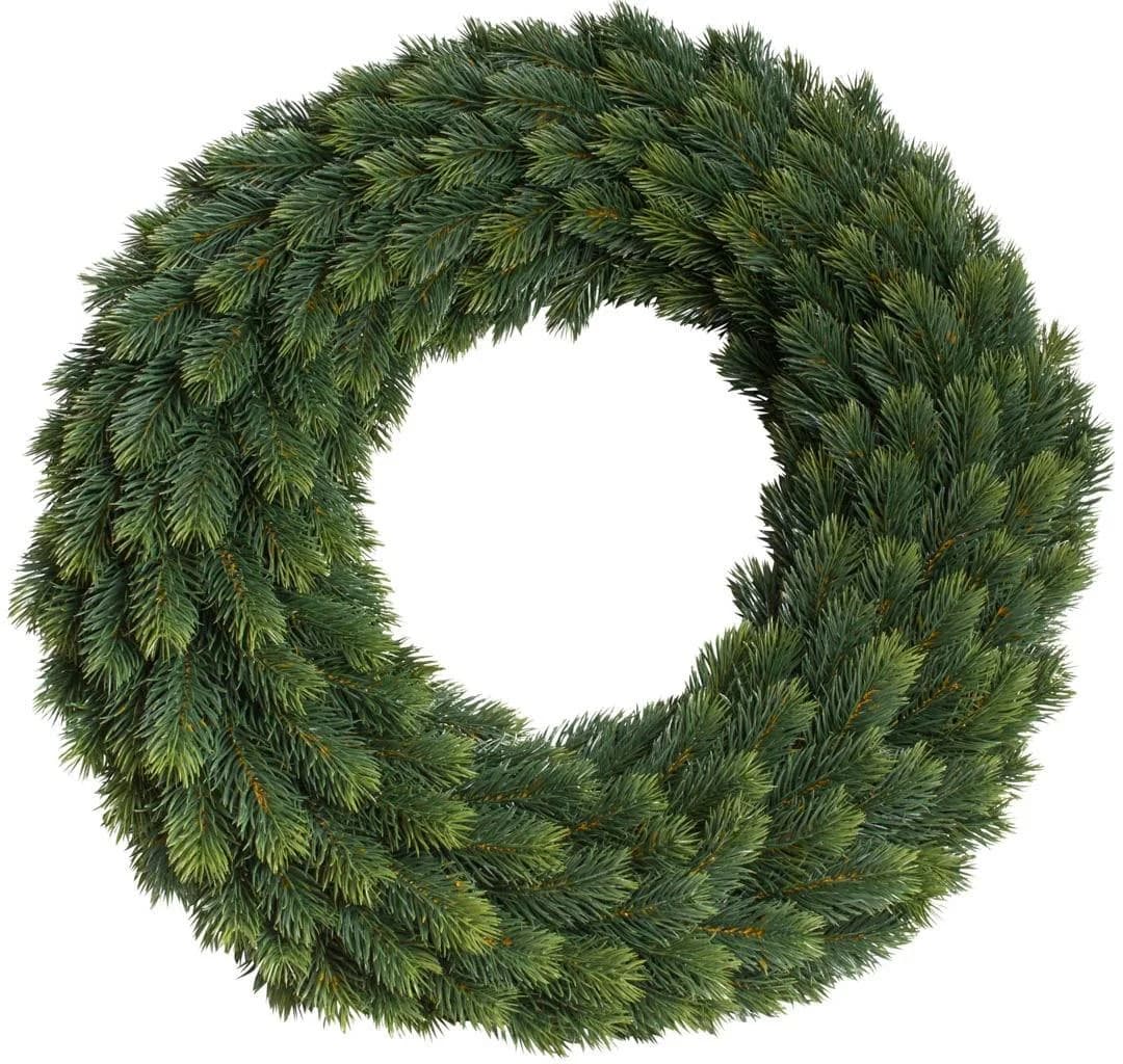 BOTANIC-HAUS Edel-Adventskranz einseitig Grün Kunststoff