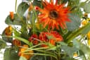 BOTANIC-HAUS Sommerblumen Kunstblume Orange-Gelb mit Metalltopf Bild 1