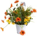BOTANIC-HAUS Sommerblumen Kunstblume Orange-Gelb mit Metalltopf Bild 2