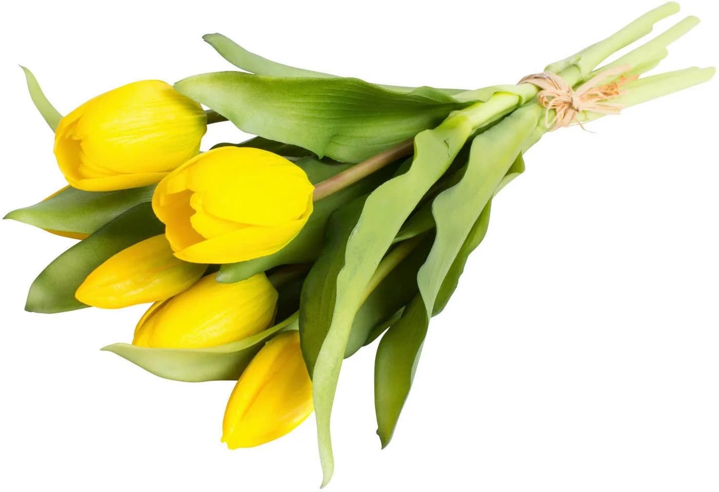 Kunstblume BOTANIC-HAUS Willa Tulpe 7er-Set Gelb Kunststoff