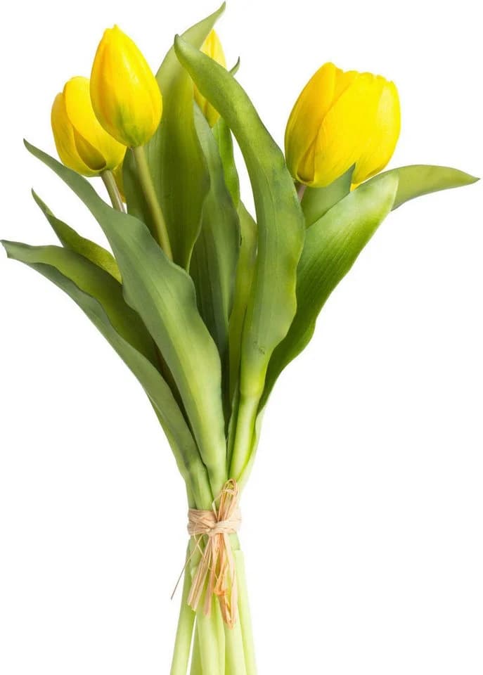 Kunstblume BOTANIC-HAUS Willa Tulpe 7er-Set Gelb Kunststoff - Bild 2