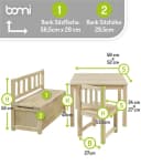 BOMI Kindersitzgruppe Anna 4-tlg. Kindertischgruppe aus Holz Bild 1