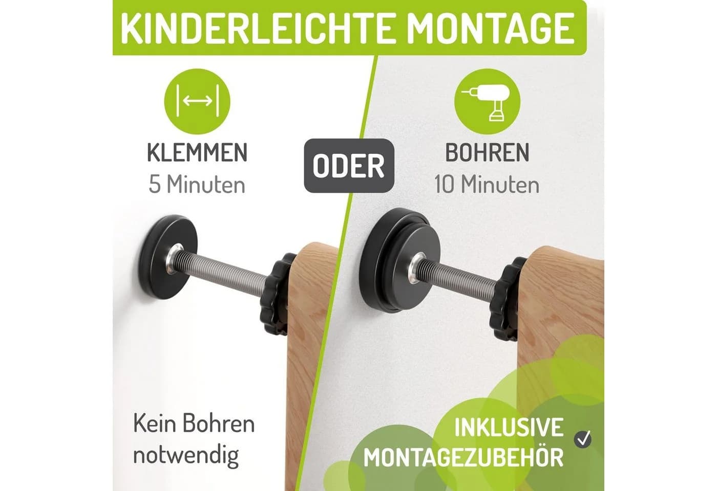 BOMI Miko Türschutzgitter aus Buchenholz Klemmbar - Bild 4