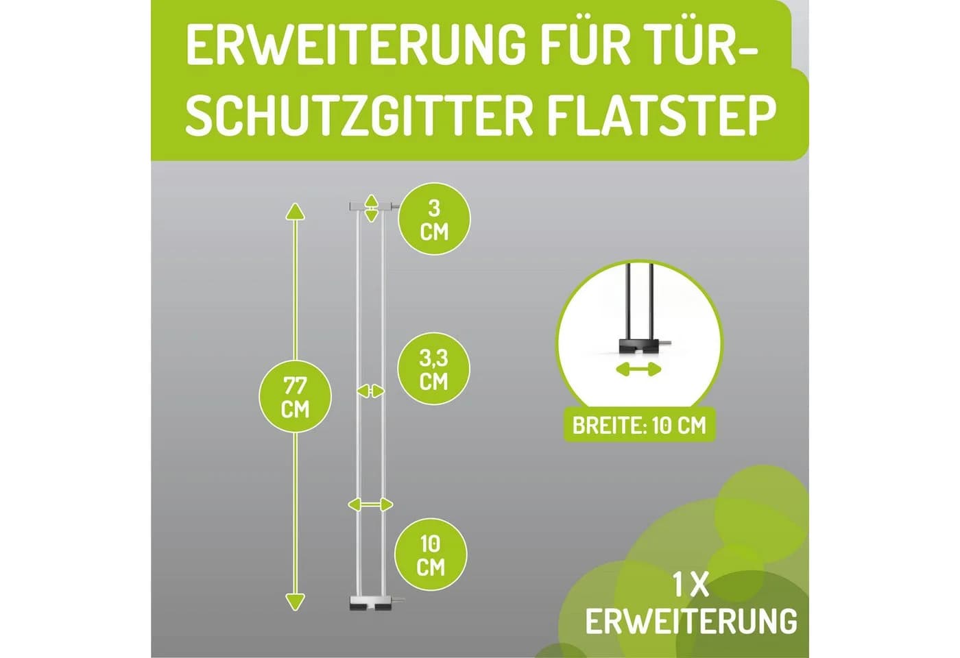BOMI Verlängerung Türschutzgitter Weiß Modern