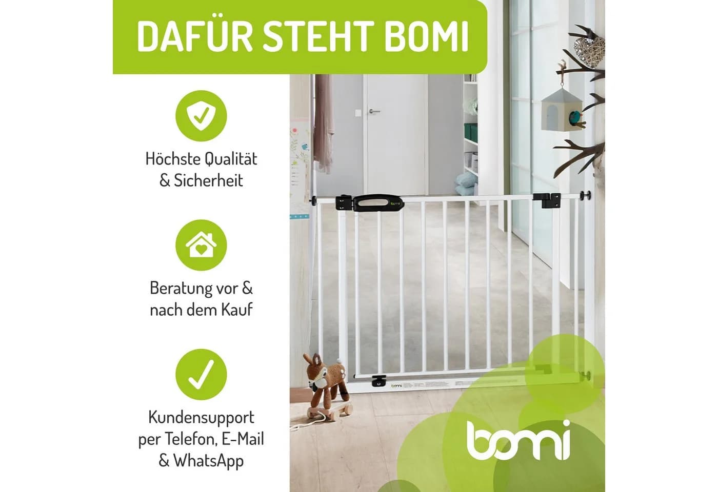 BOMI Verlängerung Türschutzgitter Weiß Modern - Bild 4