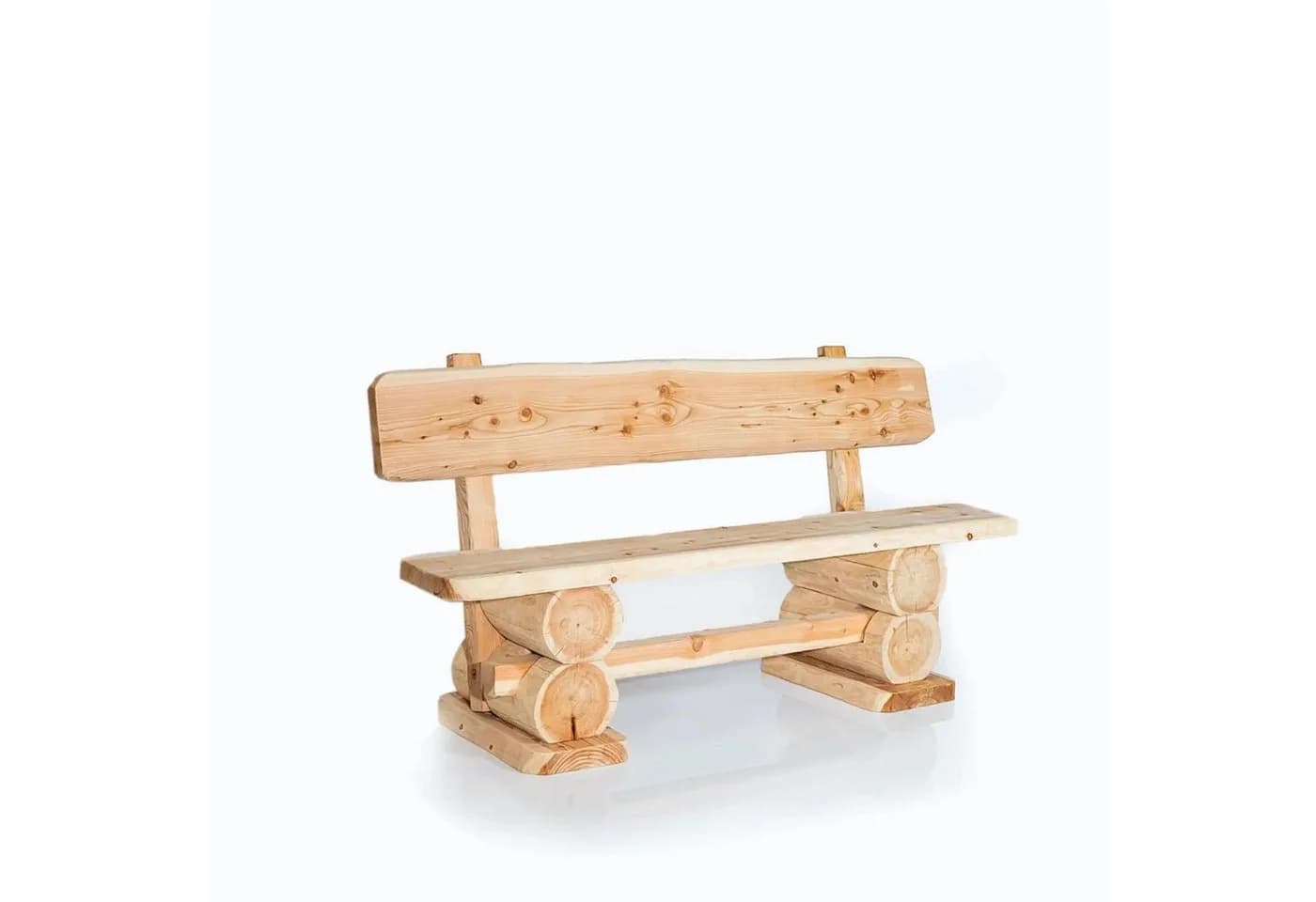 Mega-Holz Gartenbank Rustikal Massives Lärchenholz 160 cm