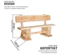 Mega-Holz Gartenbank Rustikal Massives Lärchenholz 160 cm Bild 3
