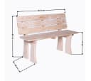 Mega-Holz Gartenbank Ungarn 2-Sitzer Kiefer massiv Bild 5