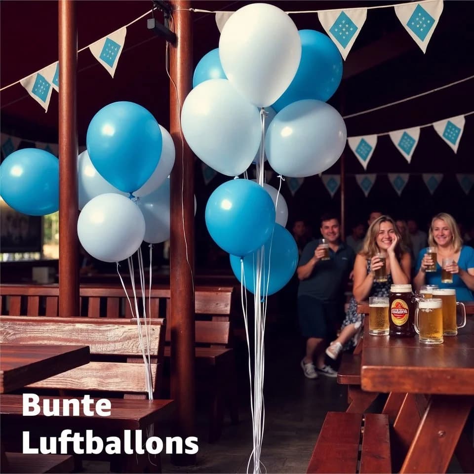Dekotalent® Hängedekoration Banner XXL Wimpel Blau - Bild 3
